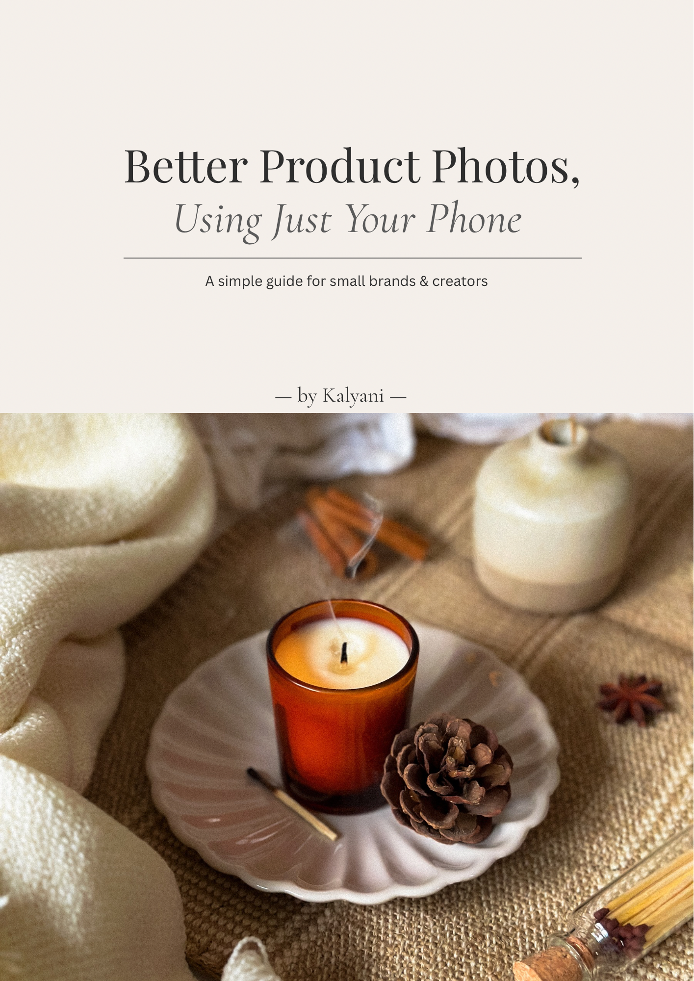 Better Product Photos Guide Cover